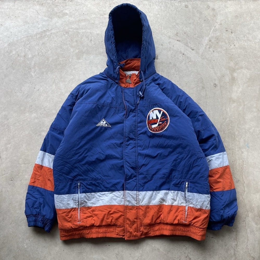Vintage New York Islanders APEX Jacket Original Coat XL Authentic NHL‎ 90s
